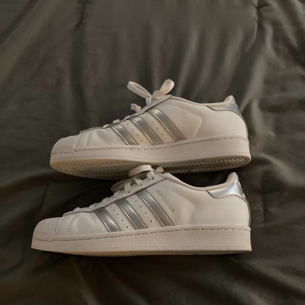 Silver Adidas Superstar